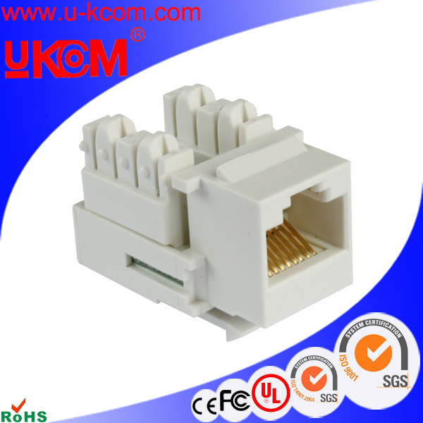 180度非屏蔽网络模块（超五类CAT5E UTP Keystone Jack）产品介绍